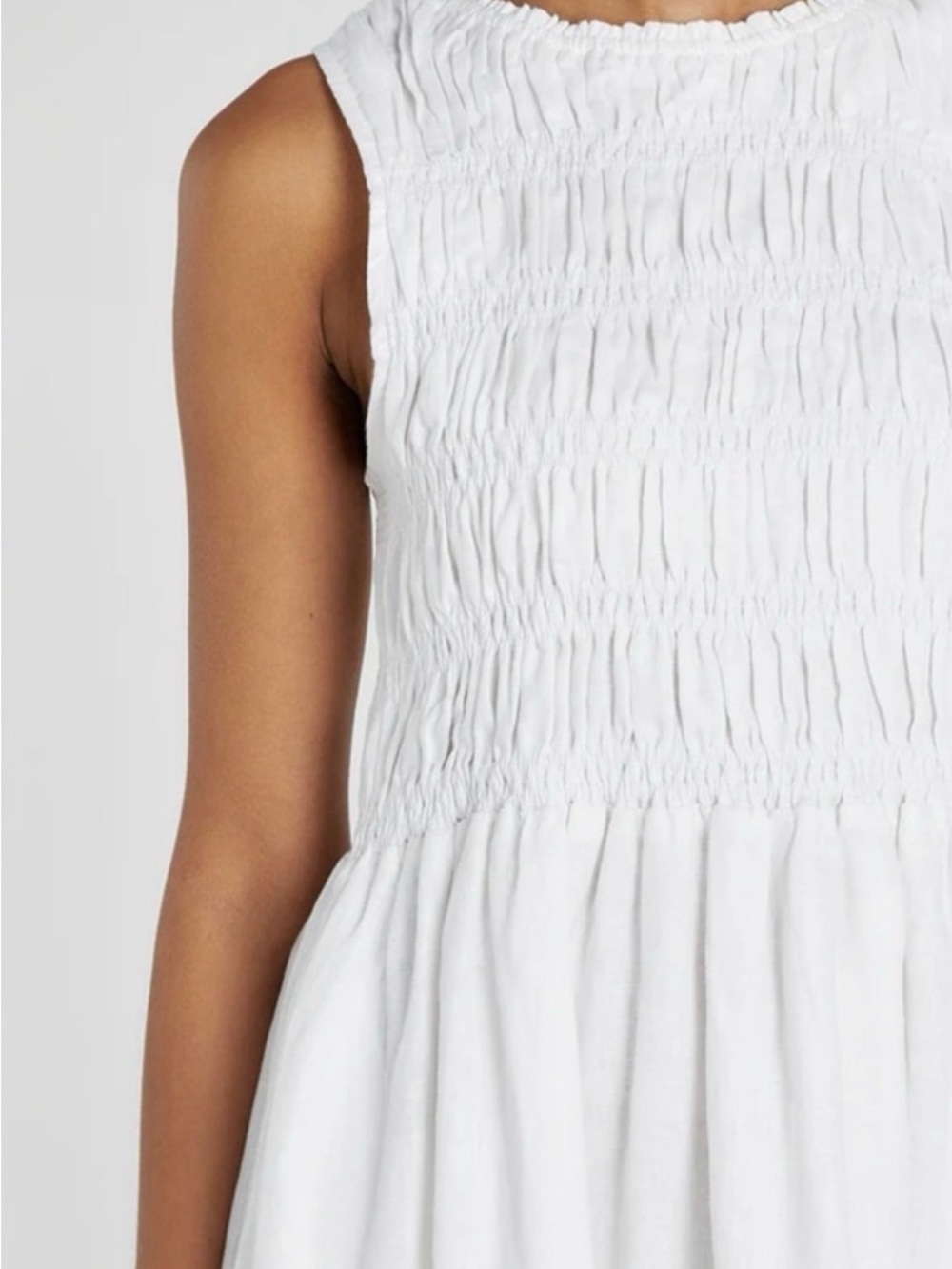 Dissh Lessi White Linen Maxi Dress